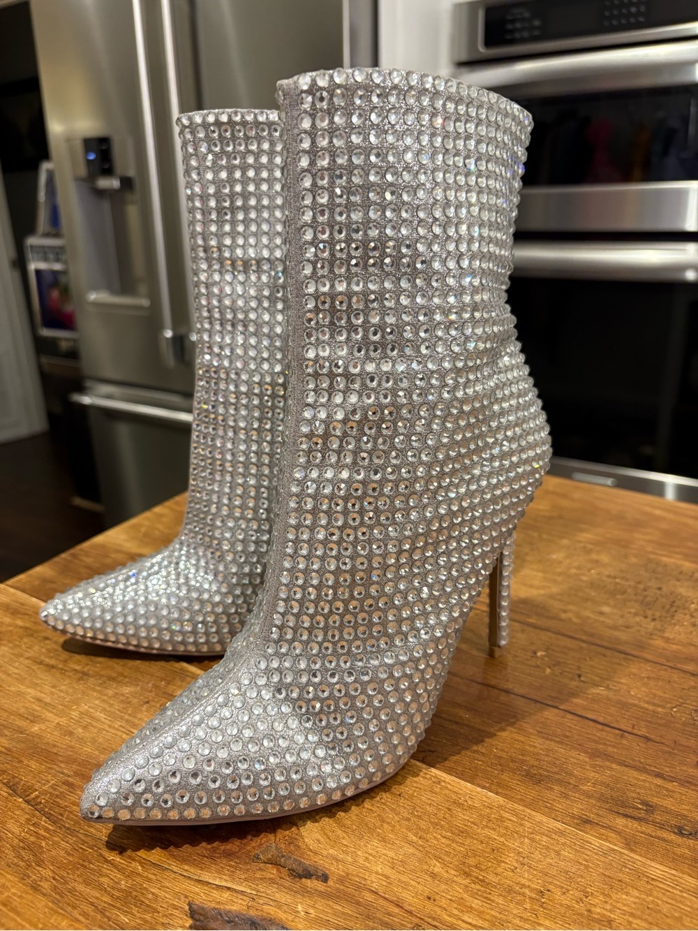 Steve Madden Winnings Crystal Embellished Ankle Boots - Women